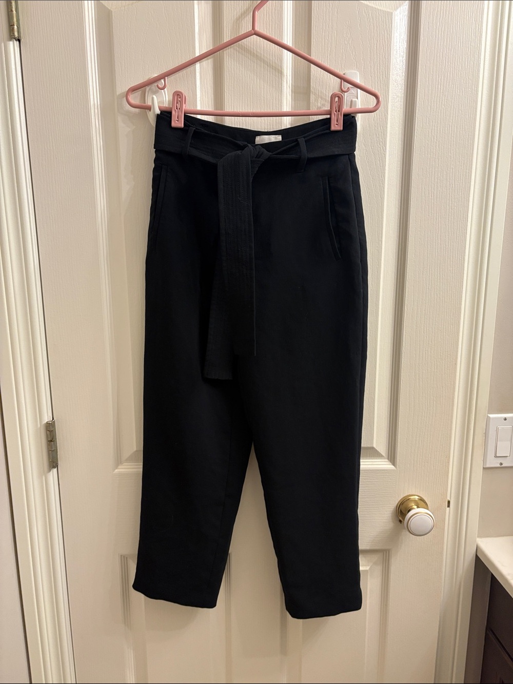 Wilfred Black Tie-Front Pants